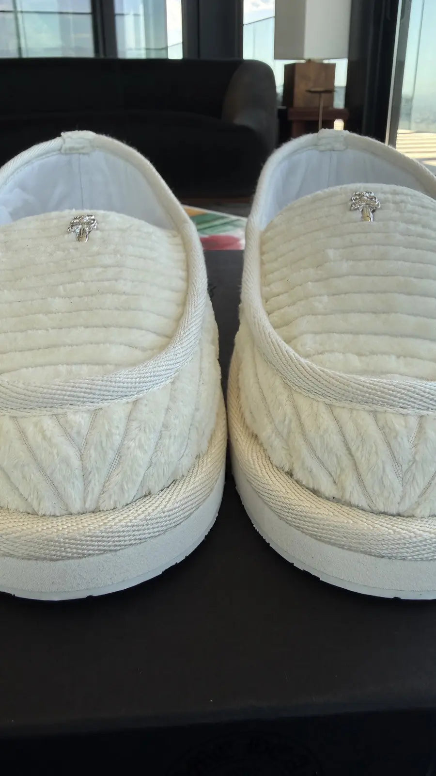 Chrome Hearts White Dagger Corduroy Loafers Chrome Hearts