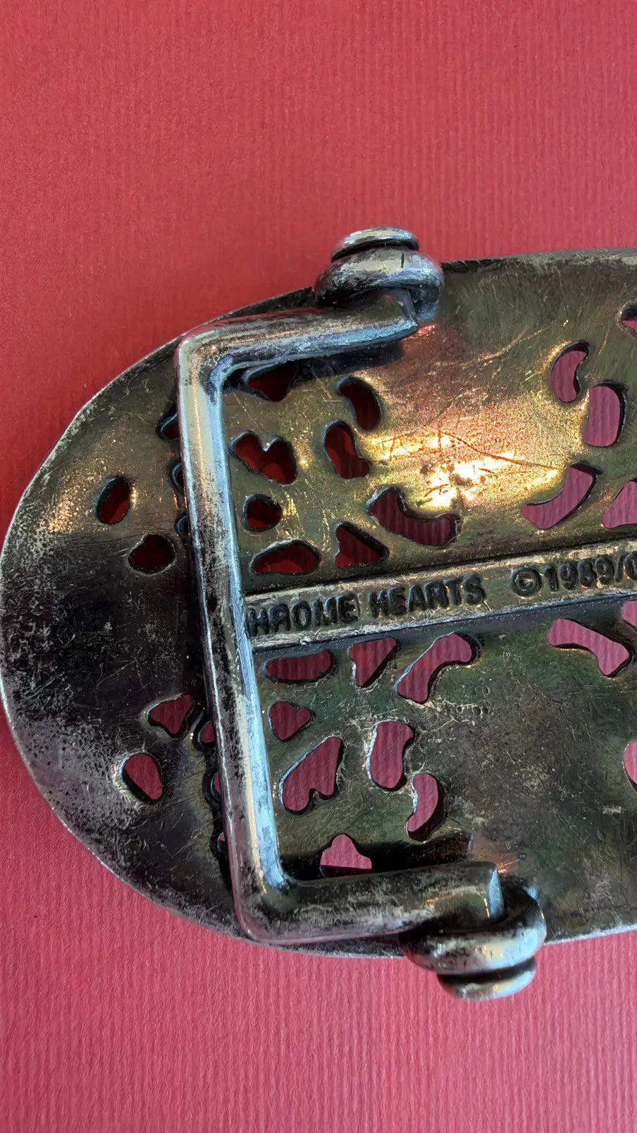 Chrome Hearts Classic Oval Cross Belt Buckle Chrome Hearts