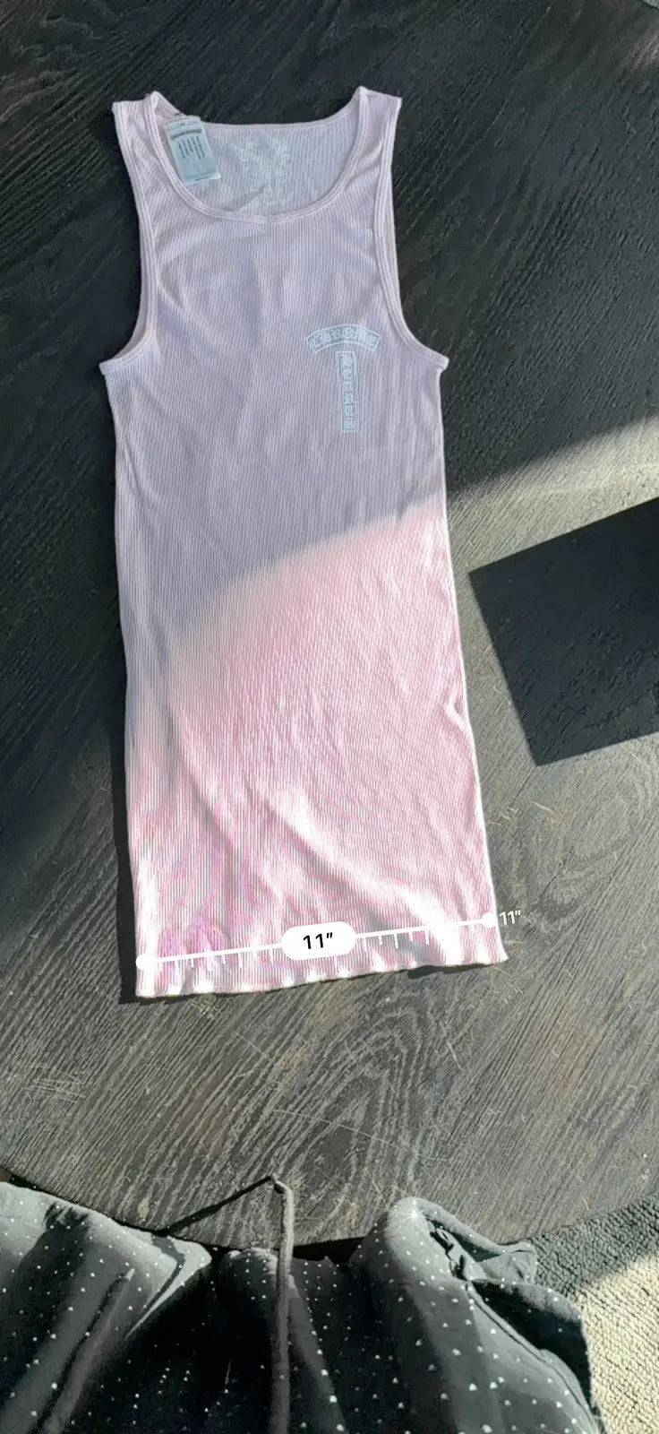 Chrome Hearts Pink T-Bar Rib Tank Top Size L Chrome Hearts