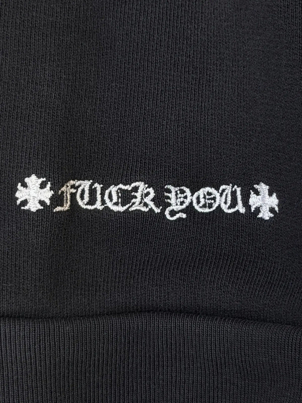 Chrome Hearts Embroidered Vertical Logo Hoodie