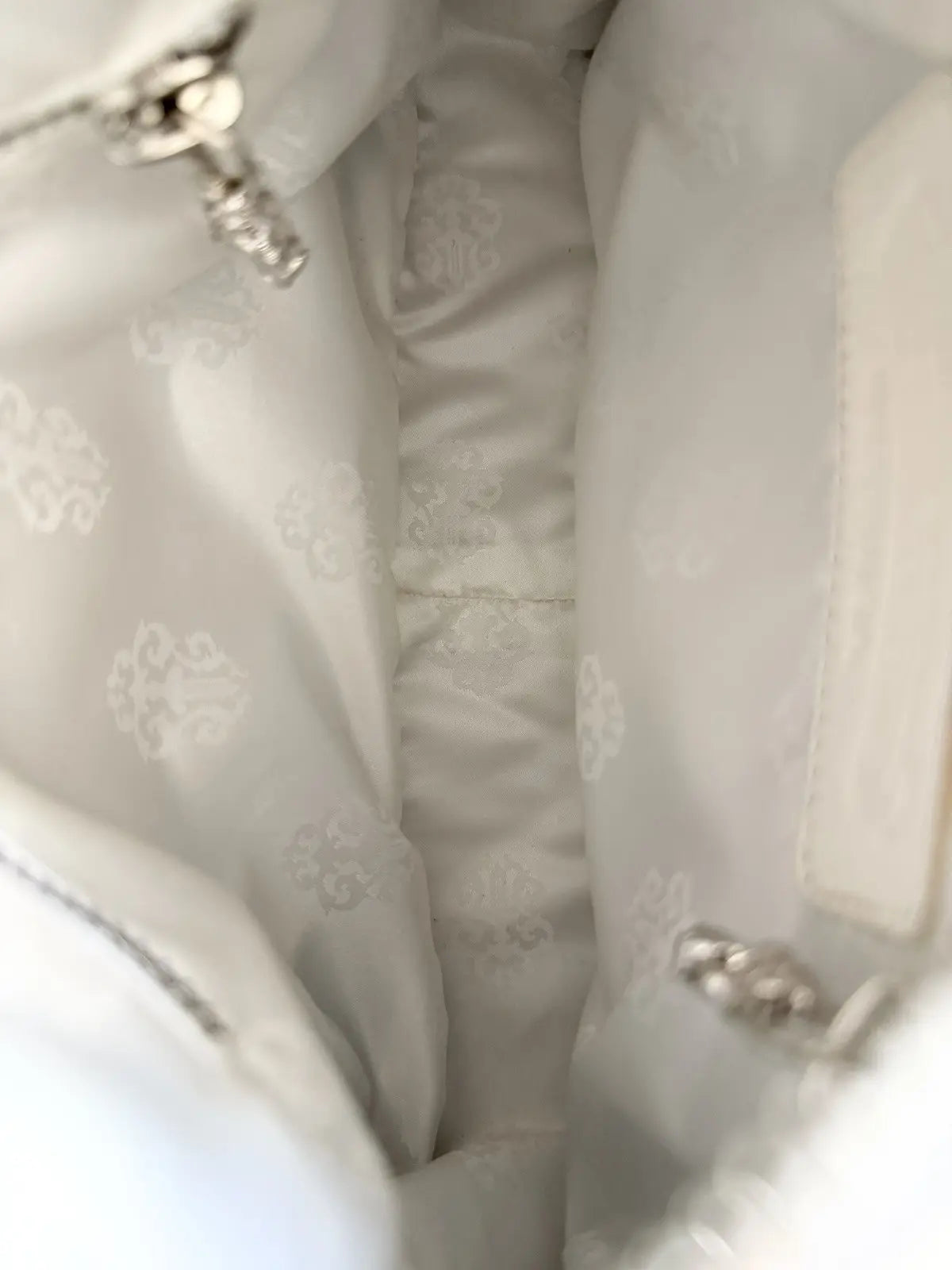 Chrome Hearts Chicken Nugget White Leather Hand Bag