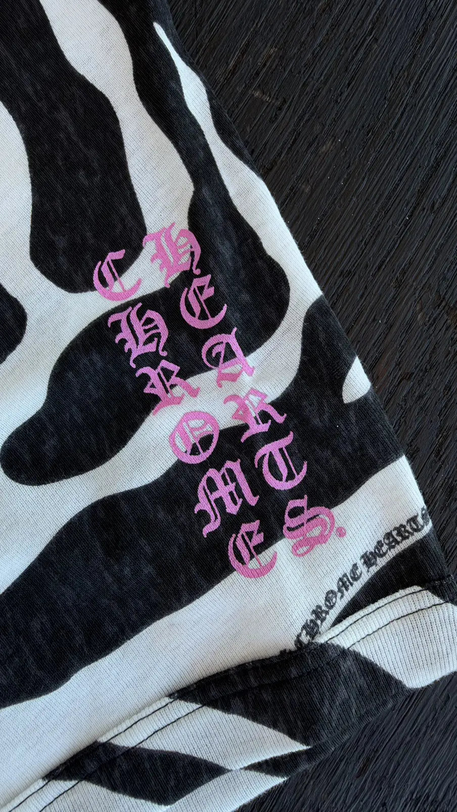 Chrome Hearts Zebra-Print Ribbed Boxer Size L Chrome Hearts