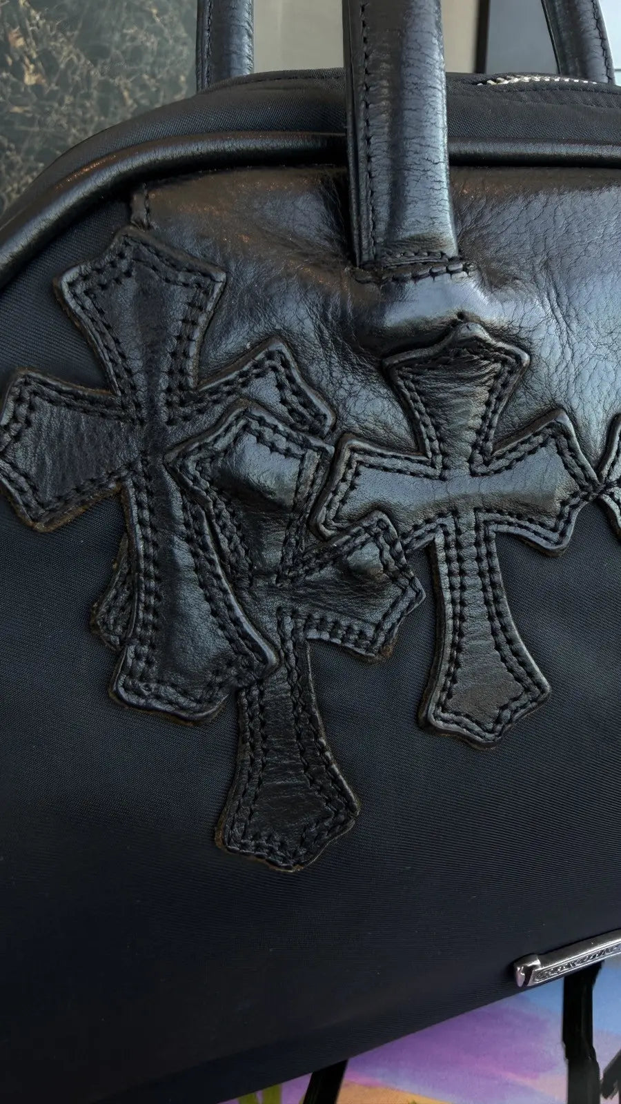 Chrome Hearts Cross Patch Bowling Bag Chrome Hearts