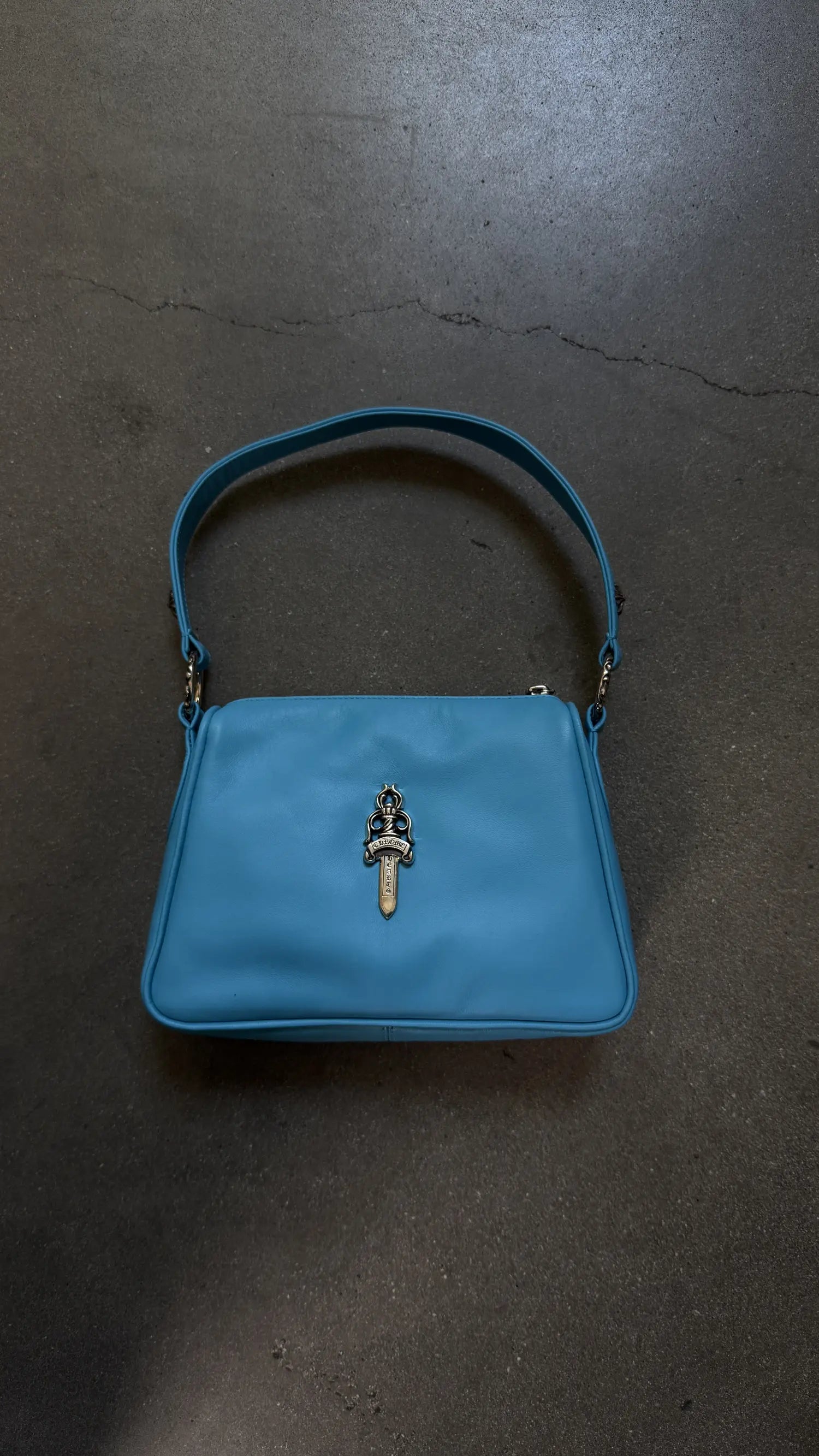 Chrome Hearts Silver Blue Dagger Chicken Nugget Bag