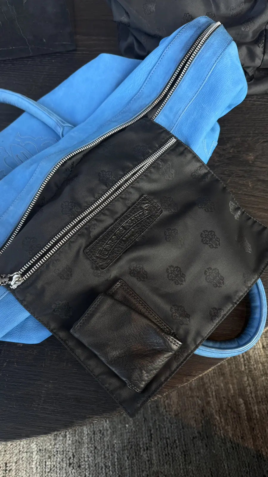Chrome Hearts Patch Lyon Dagger Suede Weekend Bag Chrome Hearts