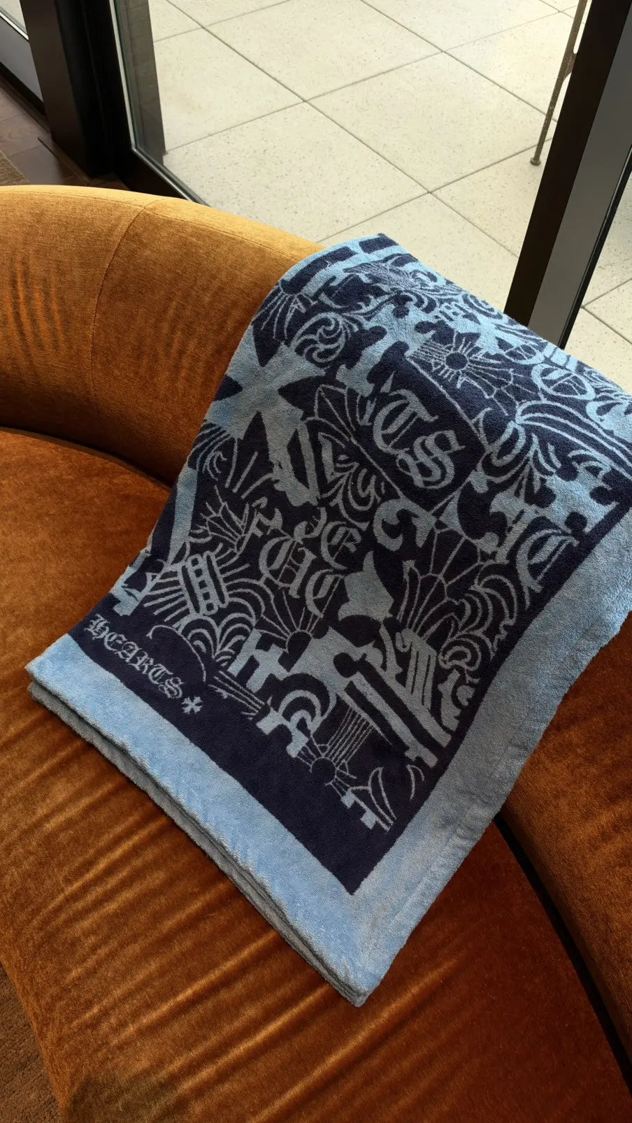 Chrome Hearts Multi Logo Jacquard Beach Towel Chrome Hearts