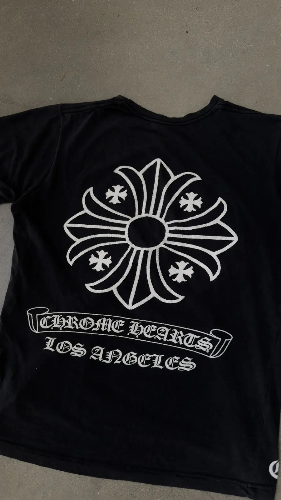 Chrome Hearts LA Exclusive Scroll Label Cross T-Shirt