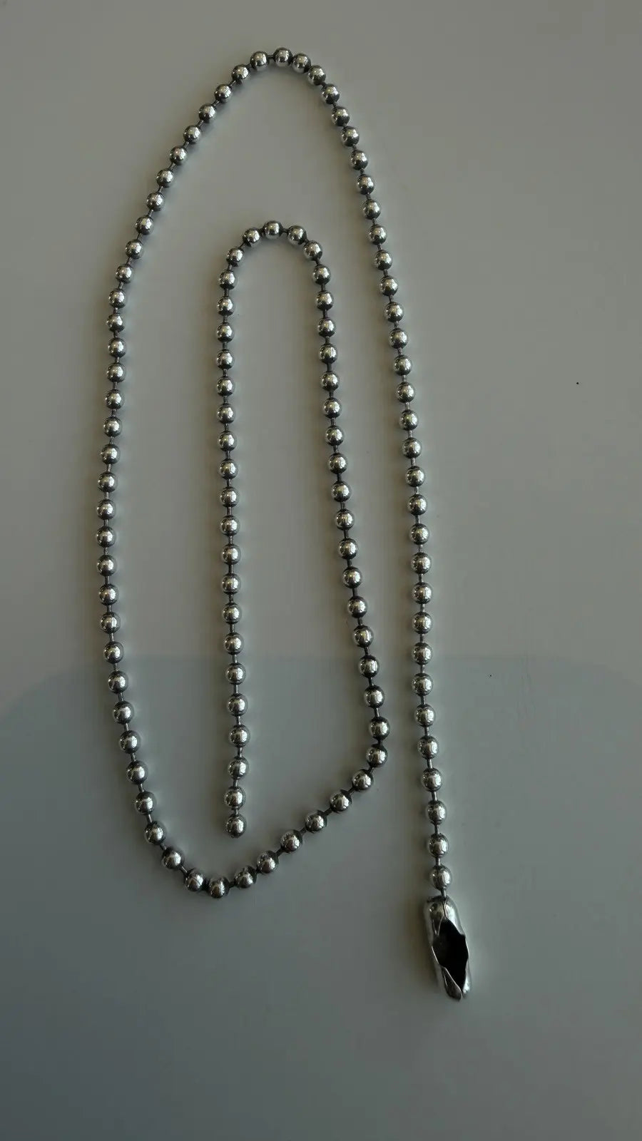 Chrome Hearts Sterling Silver Ball Chain Necklace Chrome Hearts