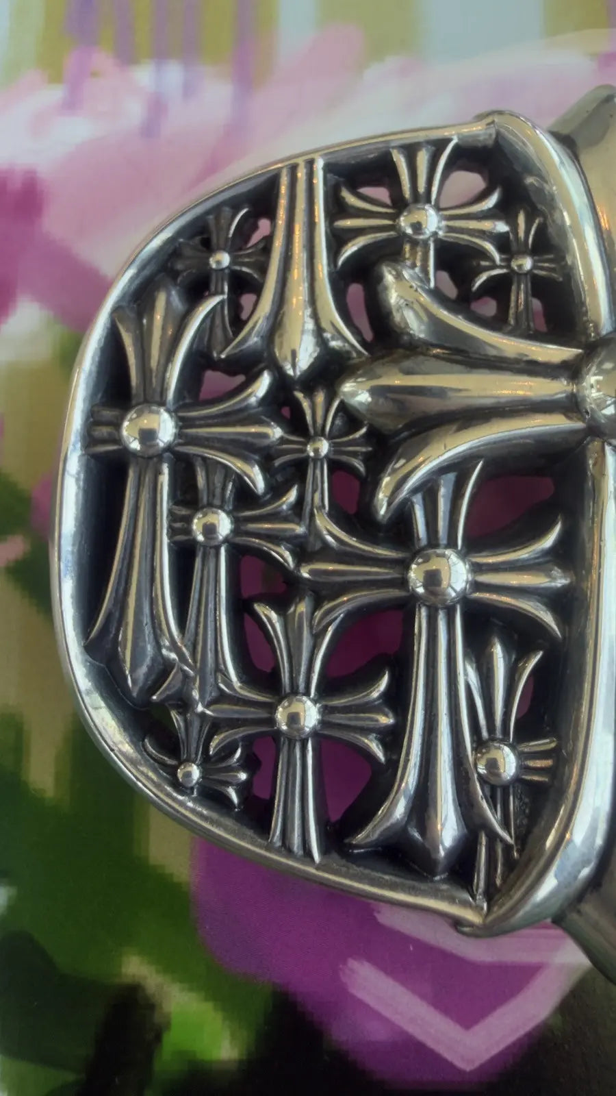 Chrome Hearts Cemetery Cross Belt Buckle Chrome Hearts