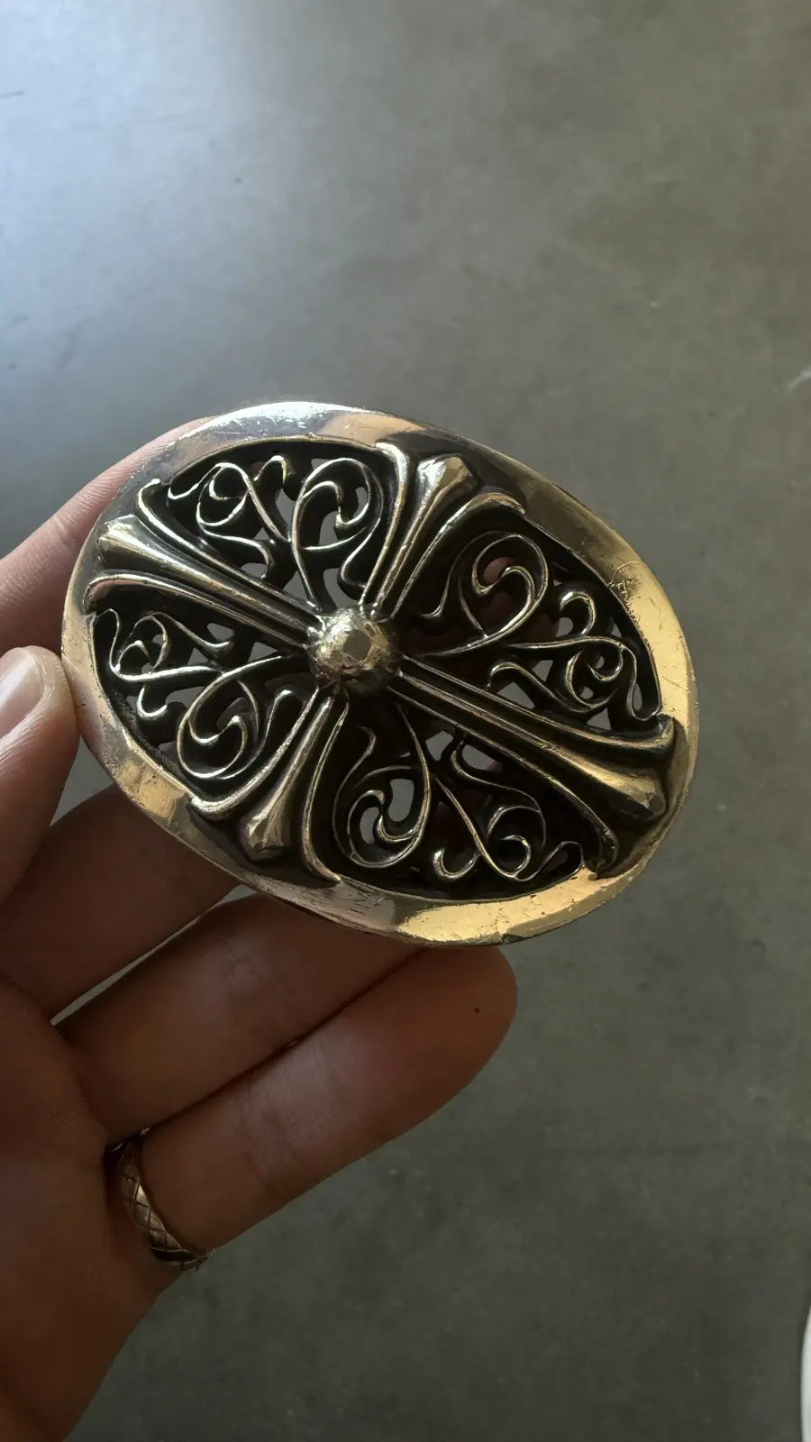 Chrome Hearts Oval Cross Belt Buckle
