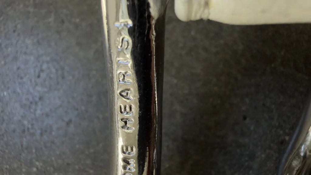 Chrome Hearts White Leather Roller Belt