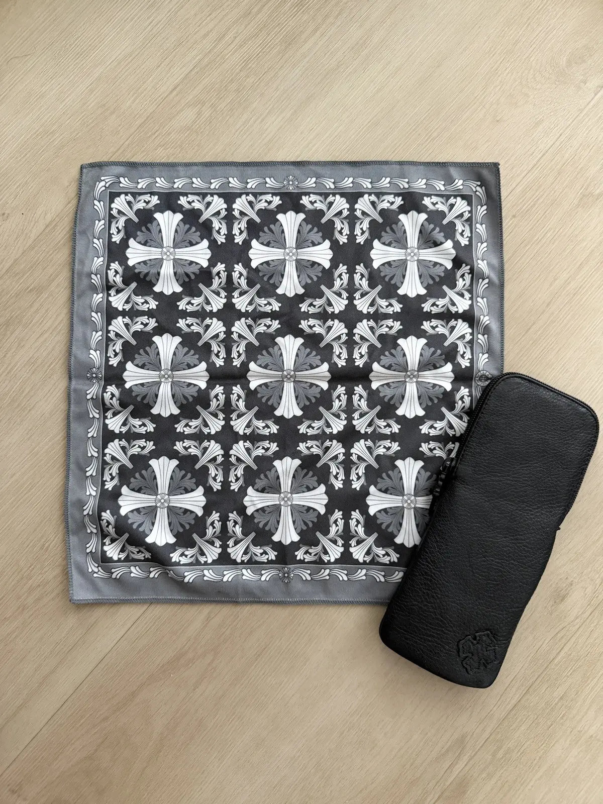 Chrome Hearts Sunglasses Case + Cloth