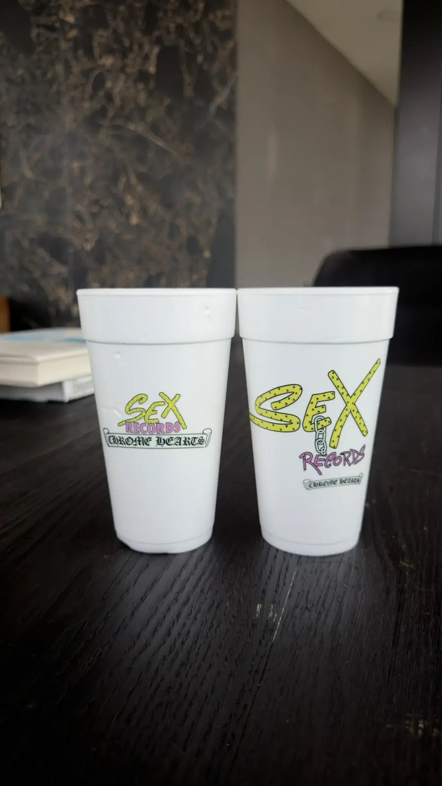 Chrome Hearts x Matty Boy "Sex Records" Styrofoam Cup Chrome Hearts
