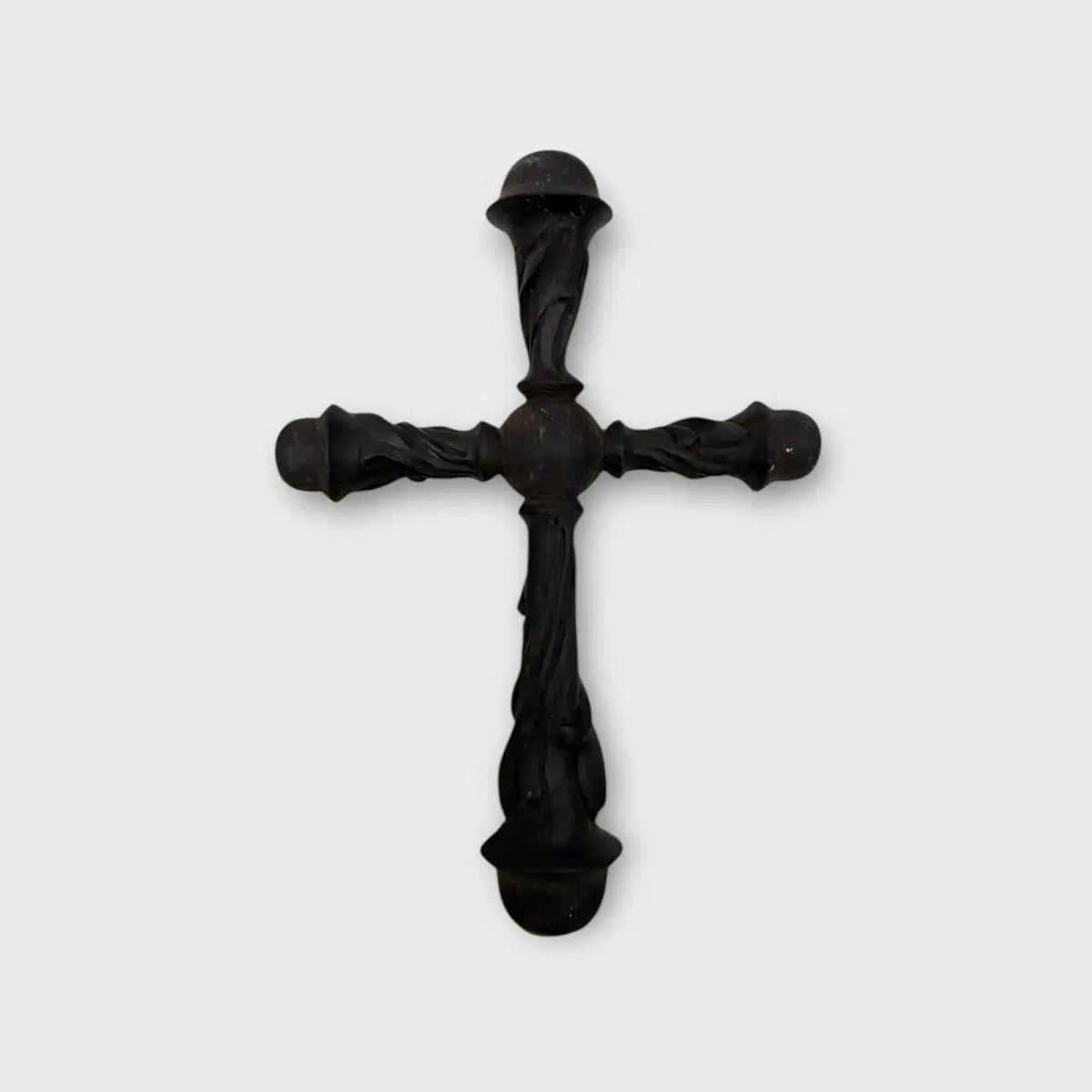Chrome Hearts Silver Button Wood Cross