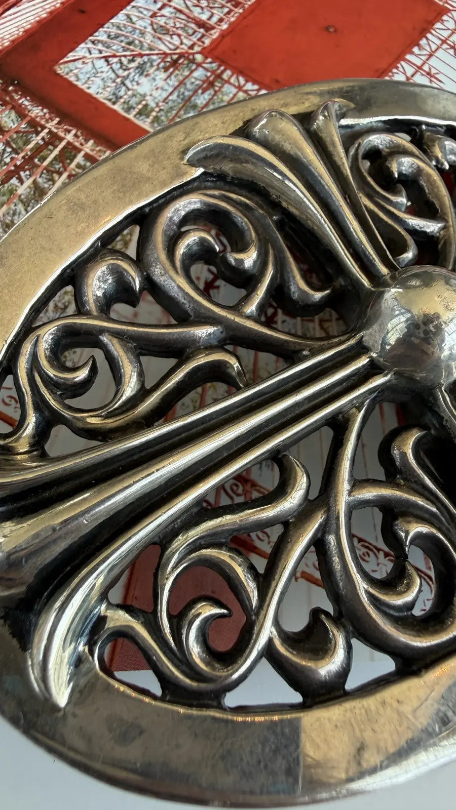 Chrome Hearts Classic Oval Cross Belt Buckle Chrome Hearts