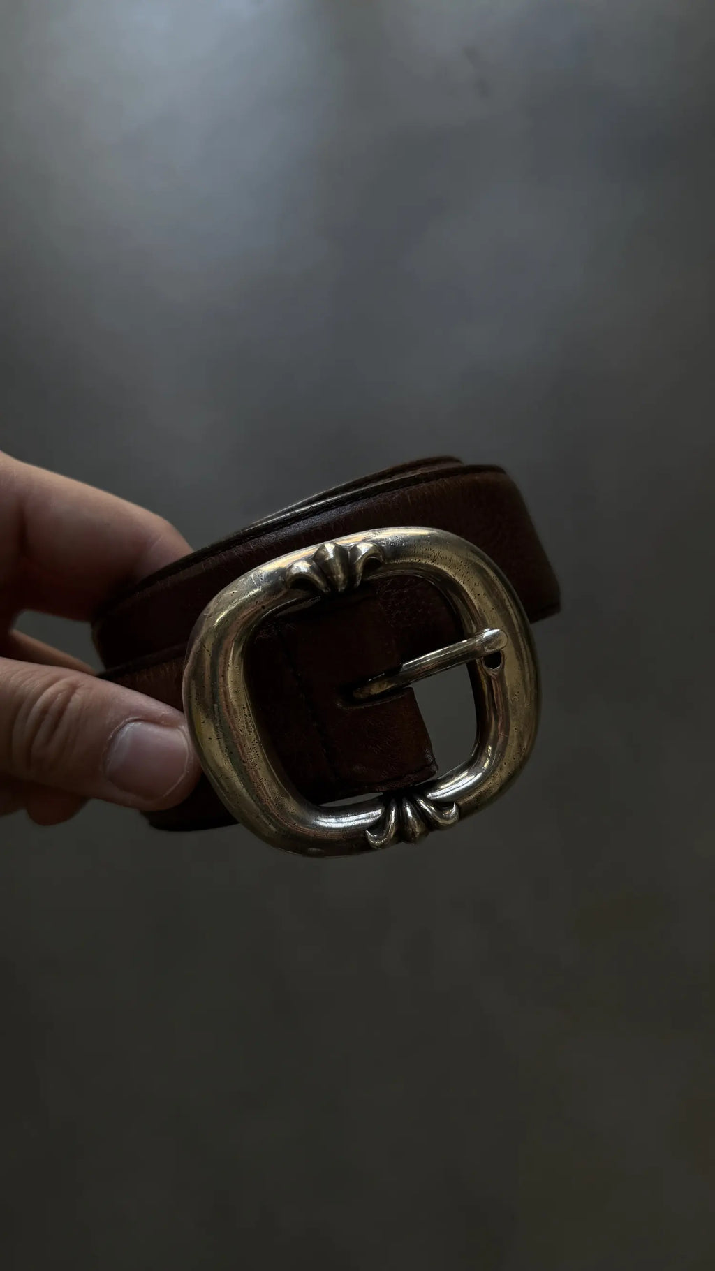 Chrome Hearts Brown Leather Gunslinger Belt
