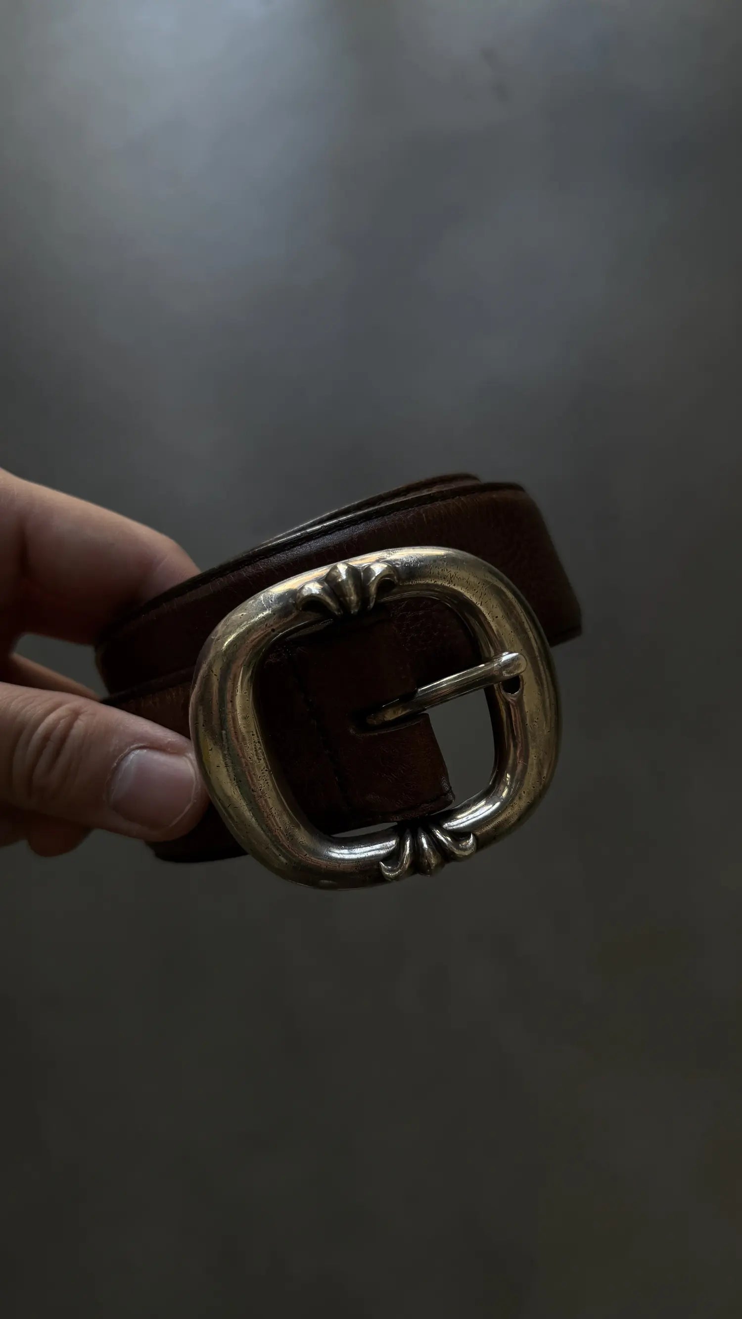 Chrome Hearts Brown Leather Gunslinger Belt