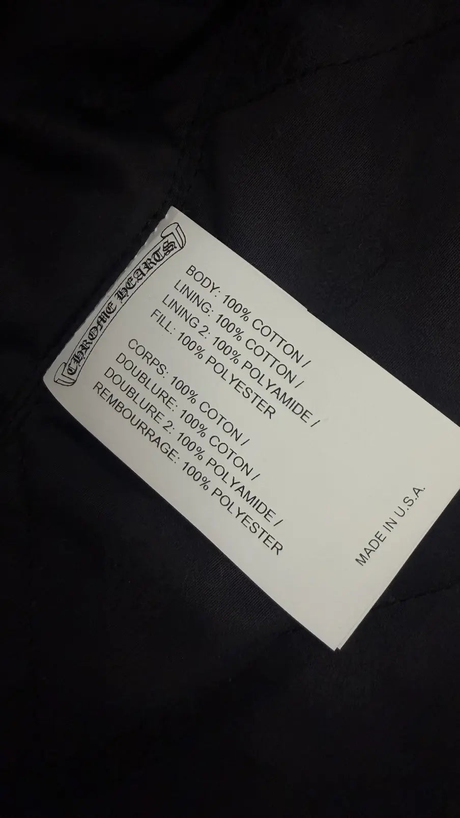 Chrome Hearts Black Waxed KS Jacket