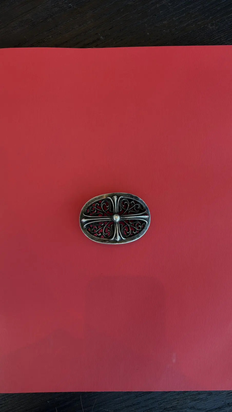 Chrome Hearts Classic Oval Cross Belt Buckle Chrome Hearts