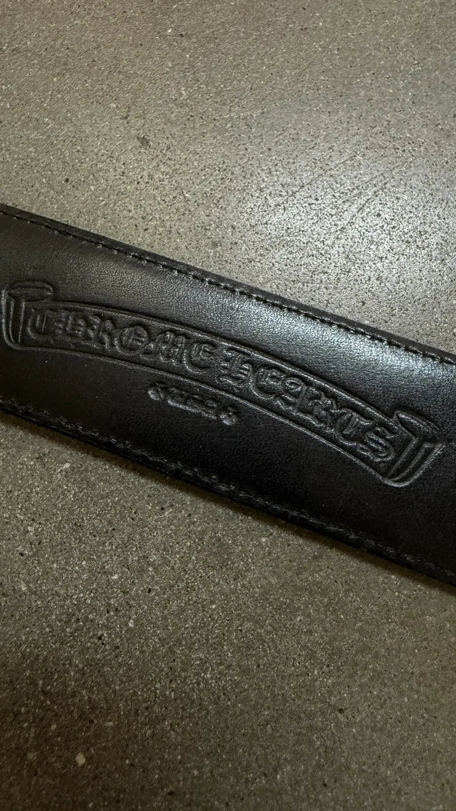 Chrome Hearts Black Leather Gunslinger Belt