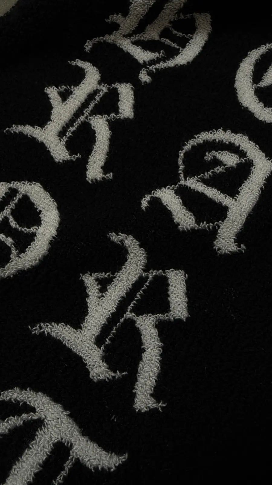 Chrome Hearts Beach Towel Black White