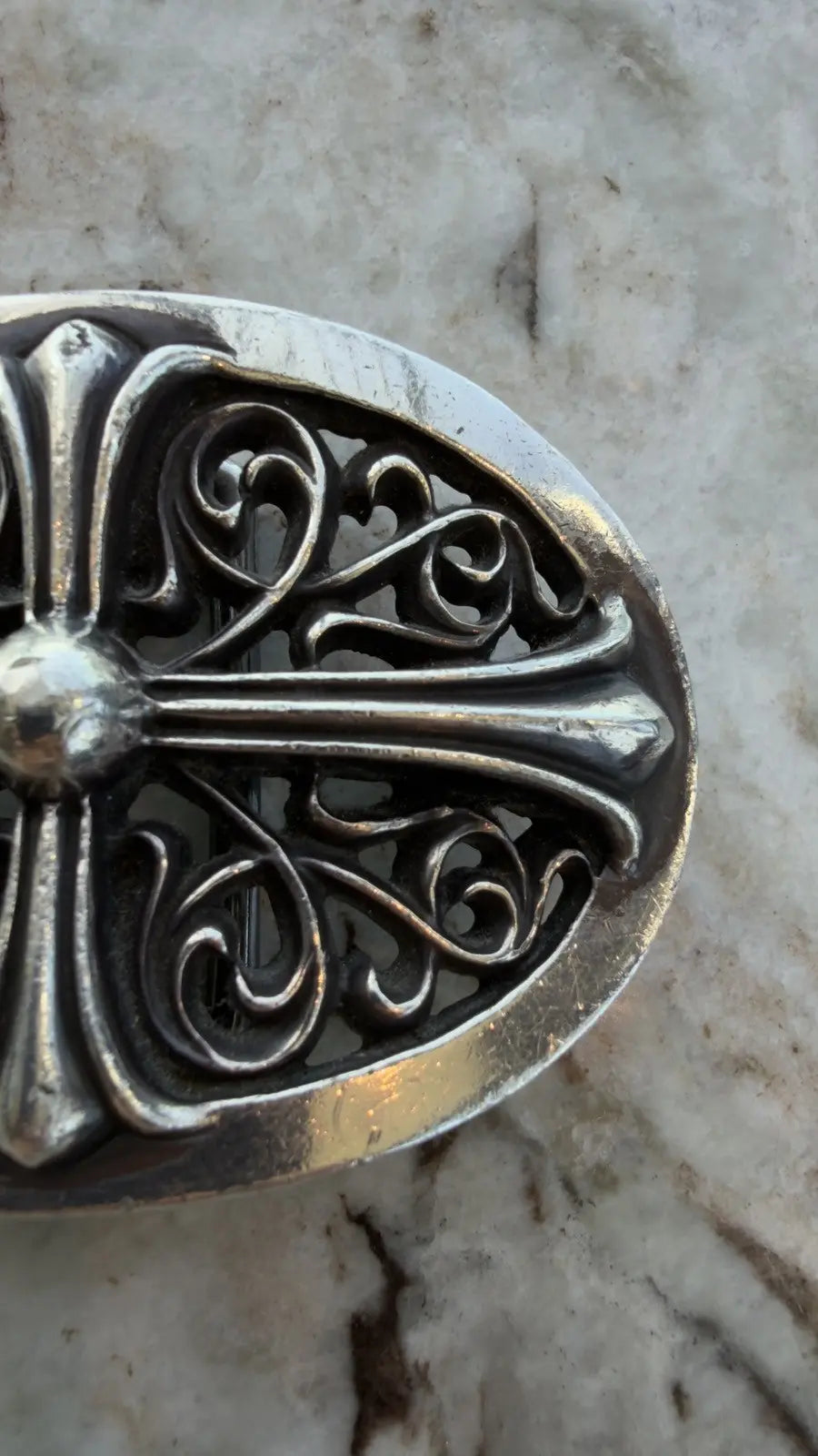 Chrome Hearts Oval Cross Belt Buckle Chrome Hearts