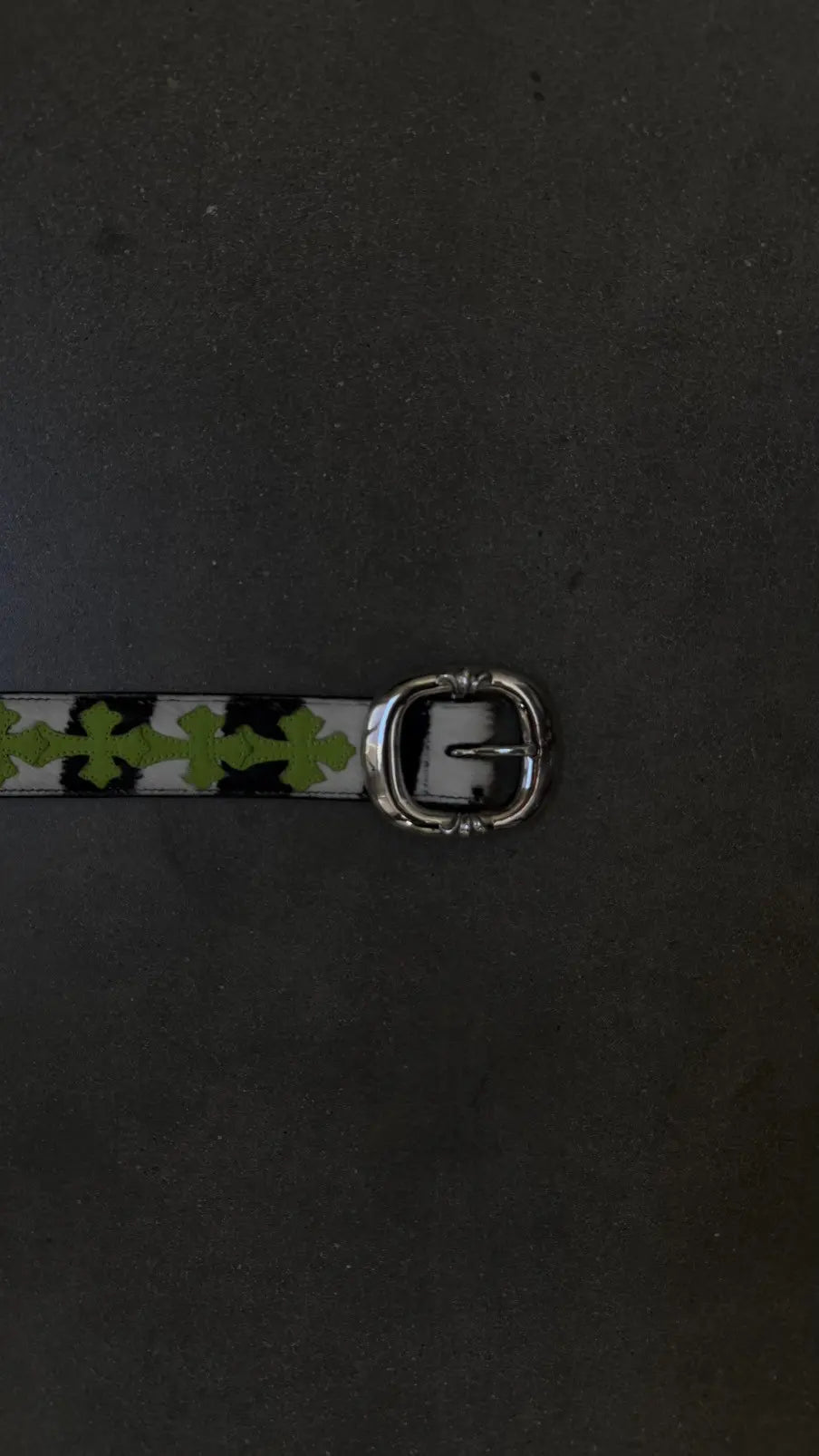 Chrome Hearts Cross Patch Pony Hair Gunslinger Belt