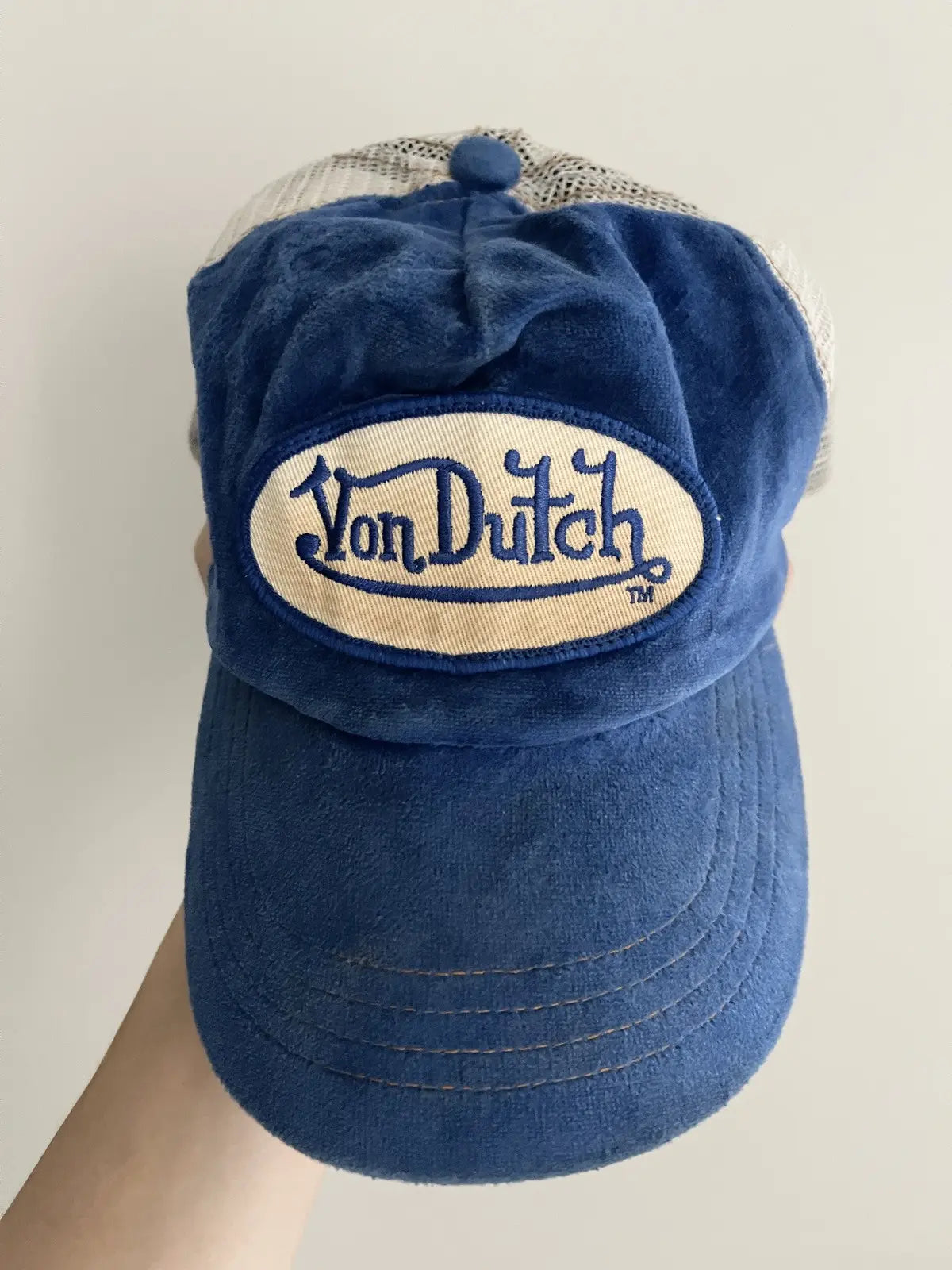 2000s Von Dutch Furry Round Logo Hat