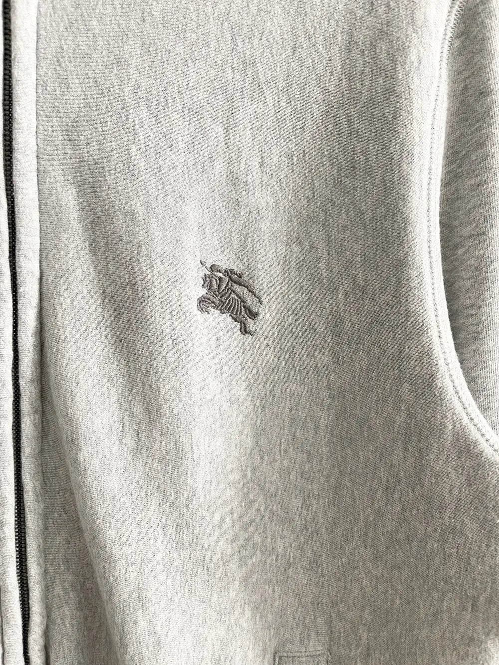 2000s Burberry Classic Logo Quarter Zip Up Sweatshirt