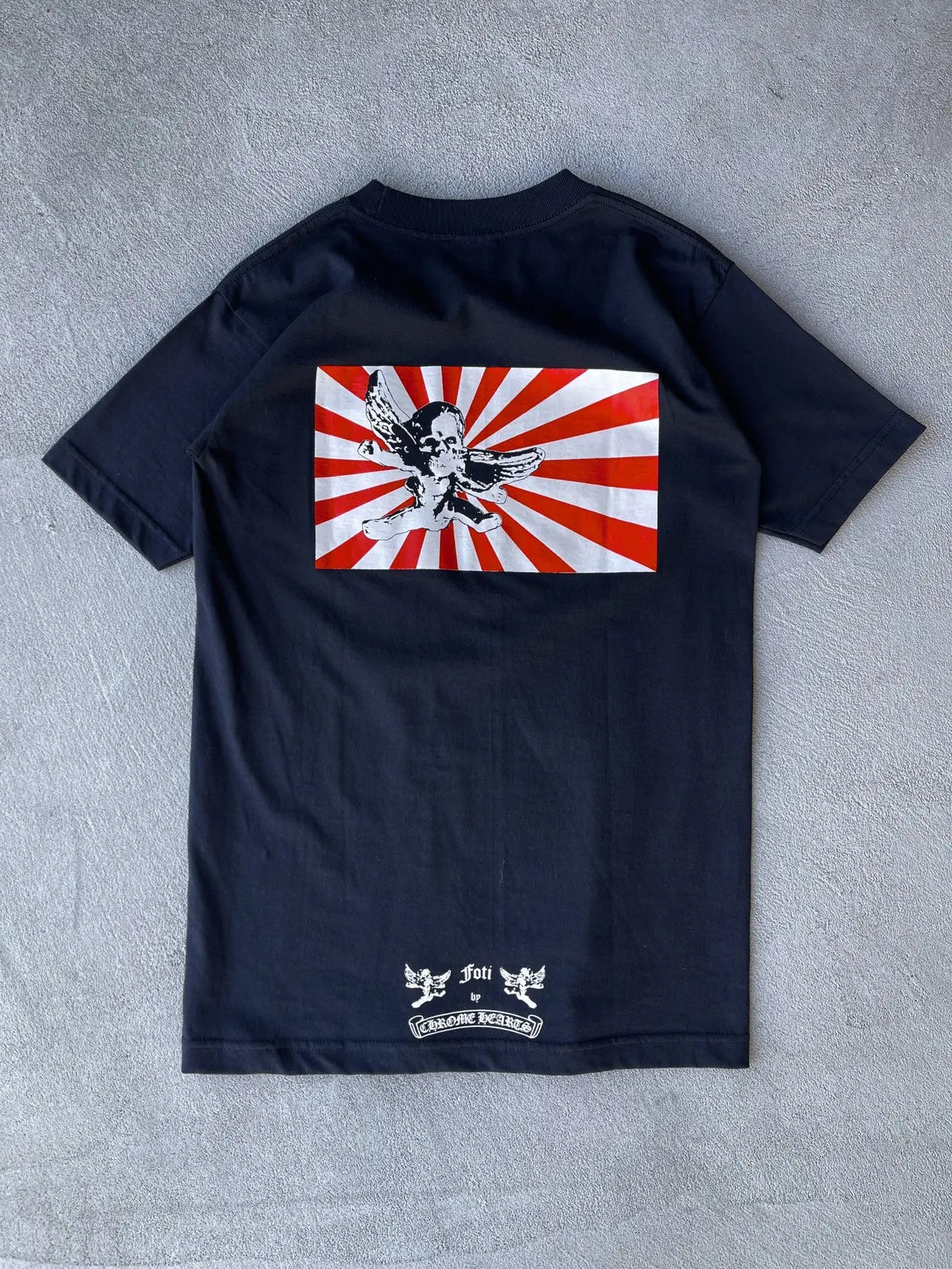 2000s Chrome Hearts Foti Skeleton Japan Flag Tee