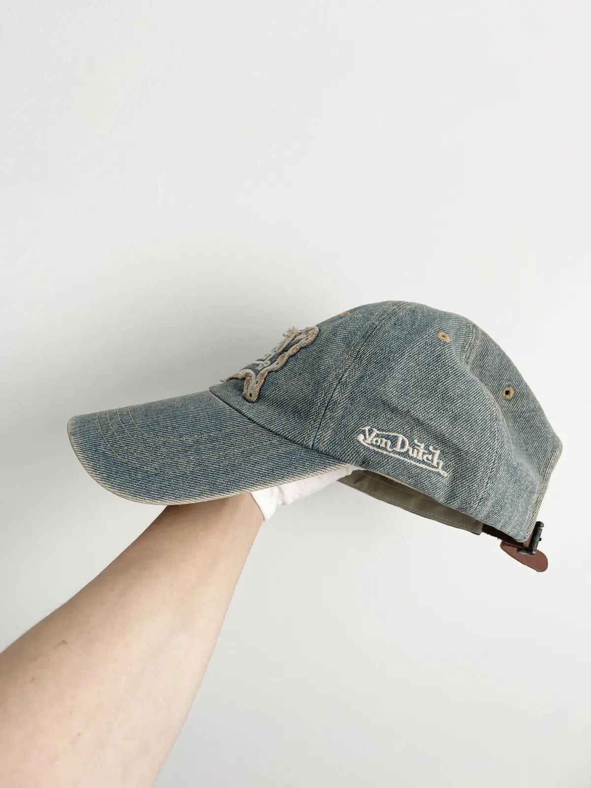 2000s Von Dutch Blue Denim Logo Hat