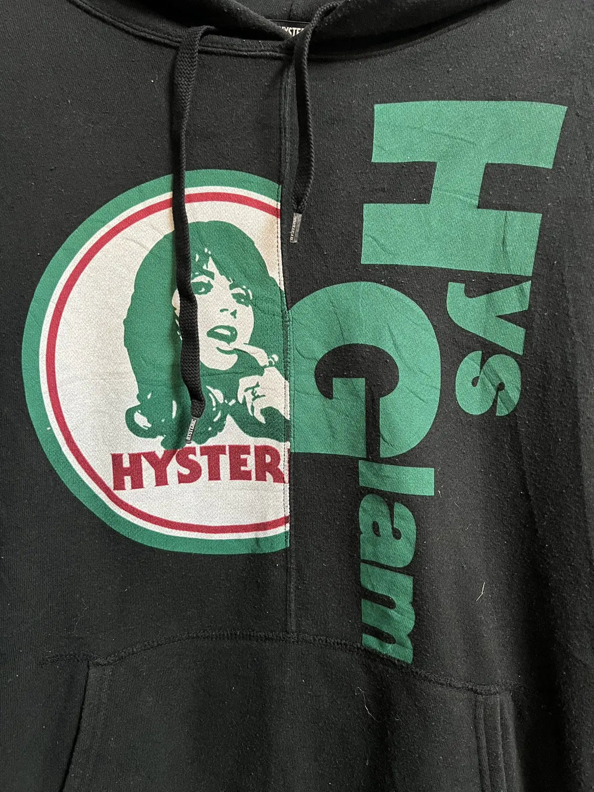 2000s Hysteric Glamour Half & Half Logo Hoodie