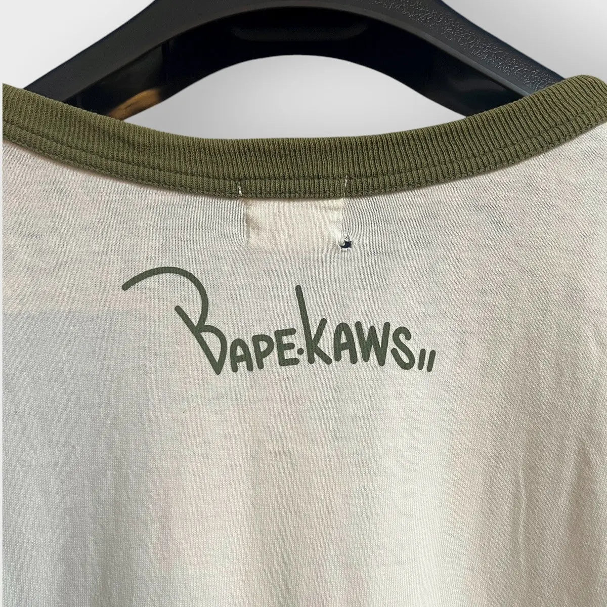 2000s Bape x Kaws Logo Head Ringer Tee