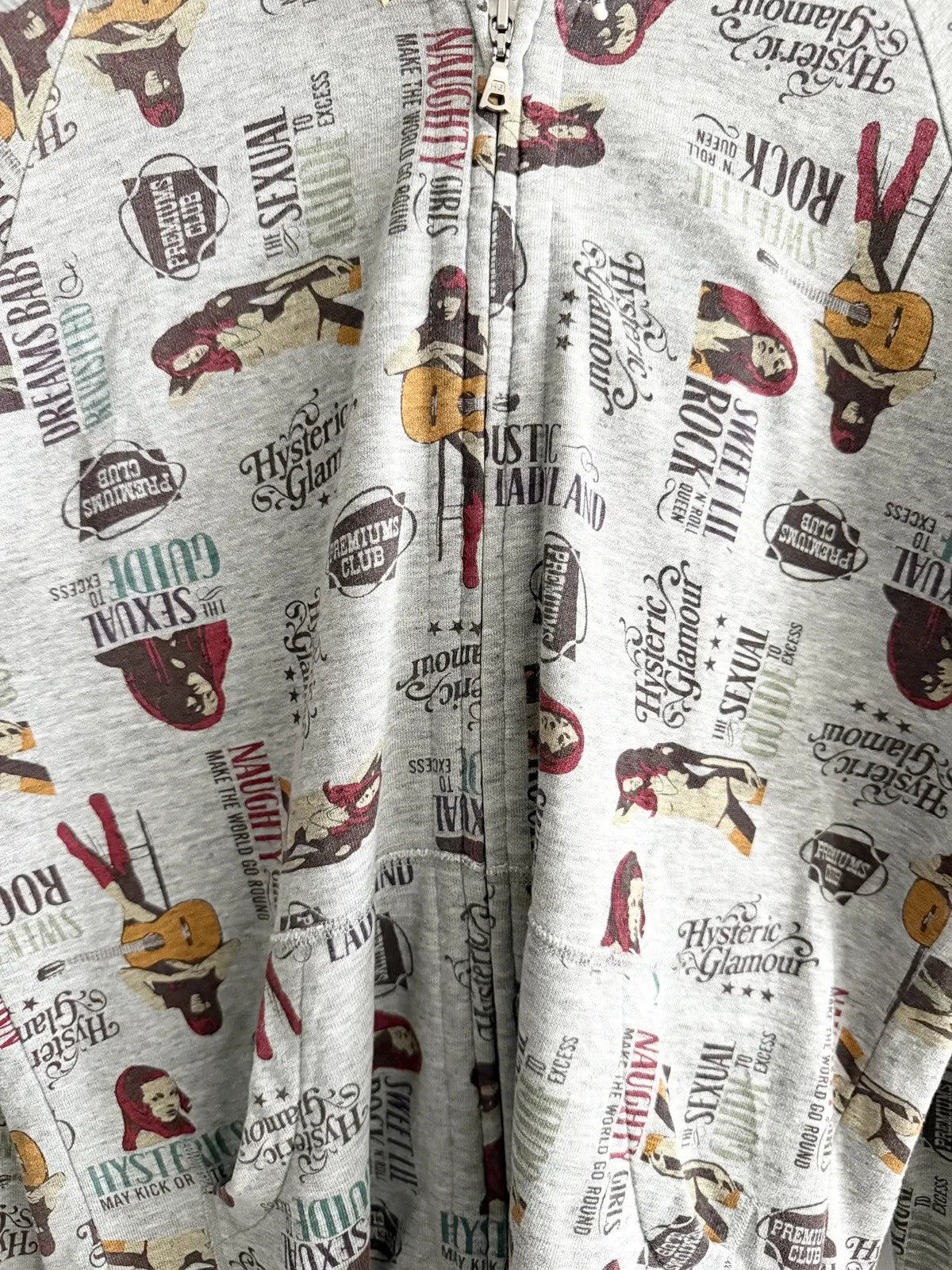 2000s Hysteric Glamour Country Nude Girl Zip Hoodie