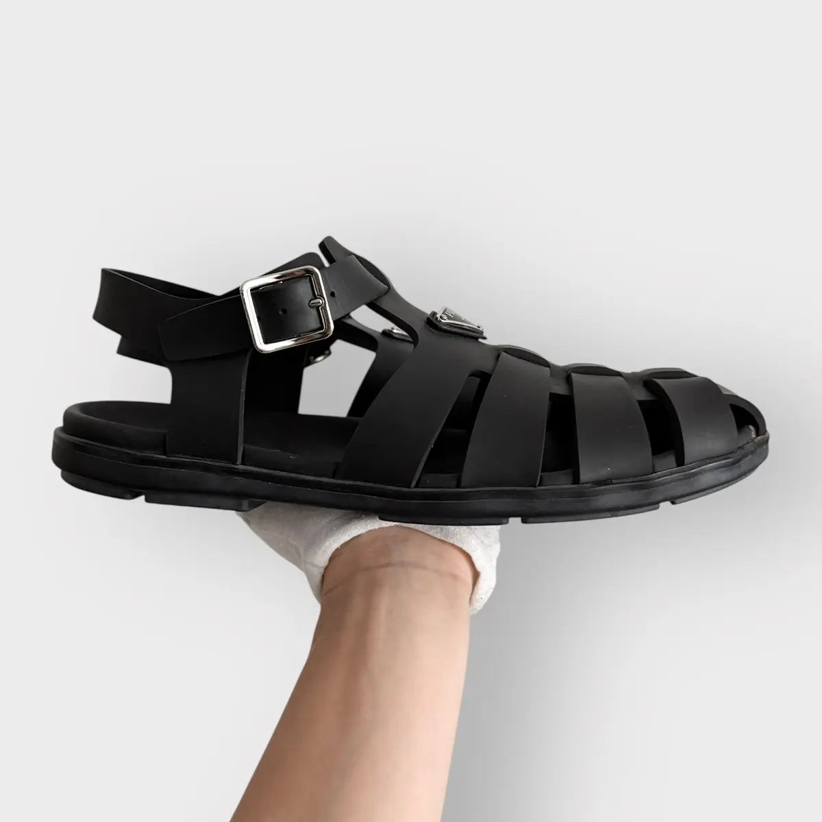 Prada Rubber Fisherman Sandals