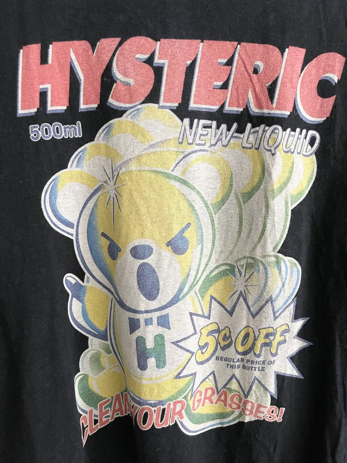 Vintage 2000s Hysteric Glamour Bear New Liquid Tee