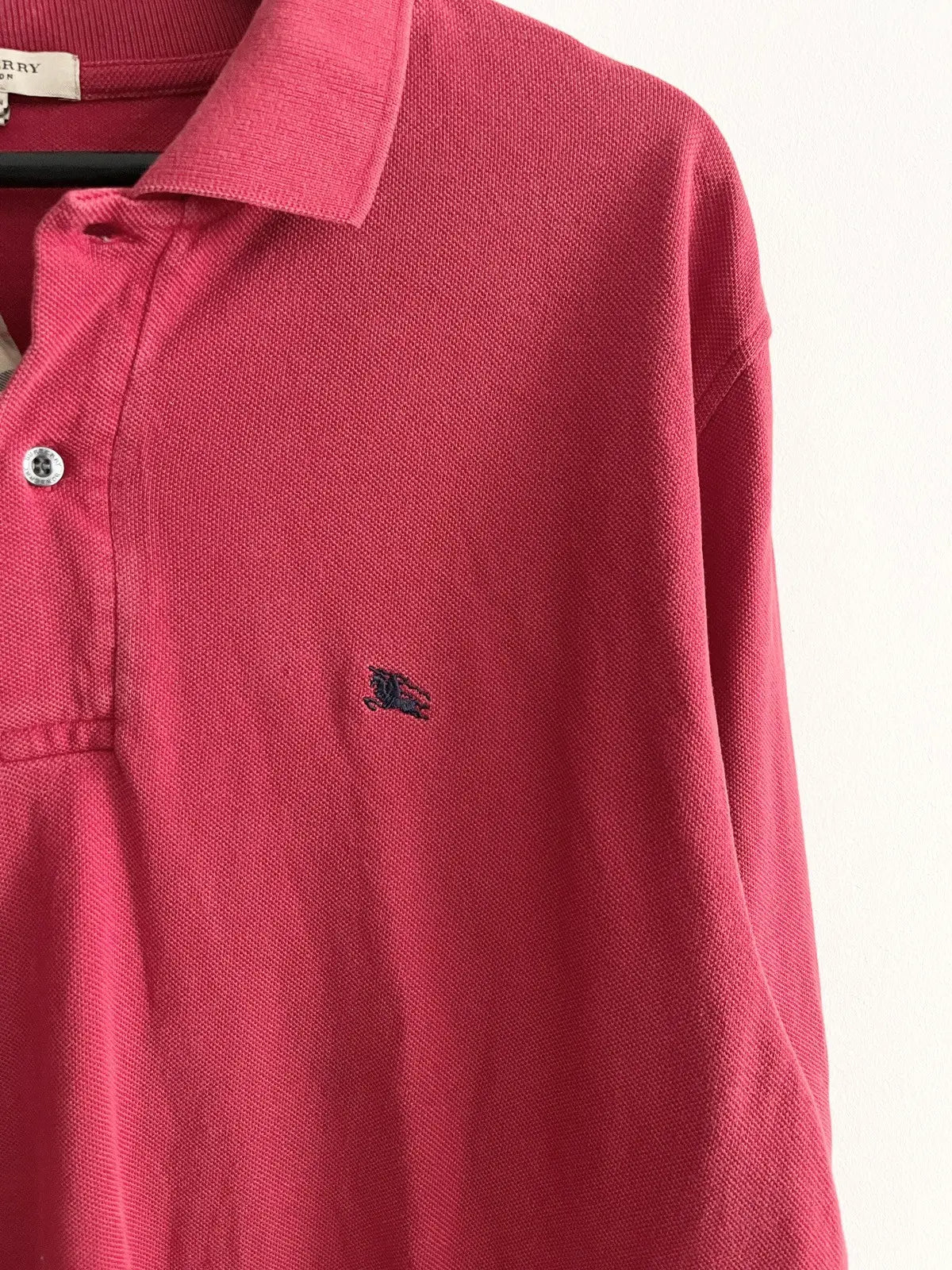 2000s Burberry Classic Logo LS Polo Shirt