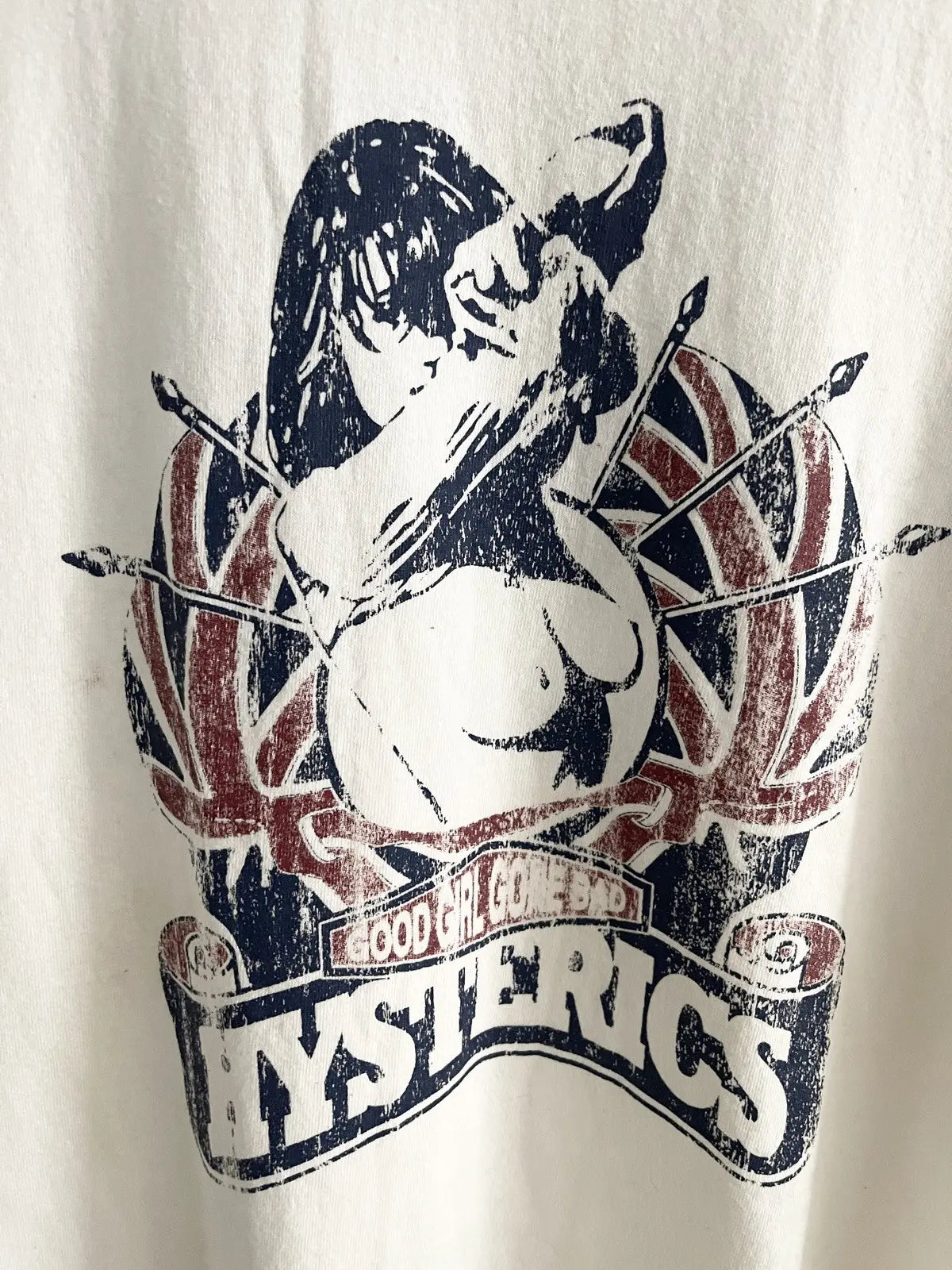 90s Hysteric Glamour Nude Girl Love London Ringer Tee