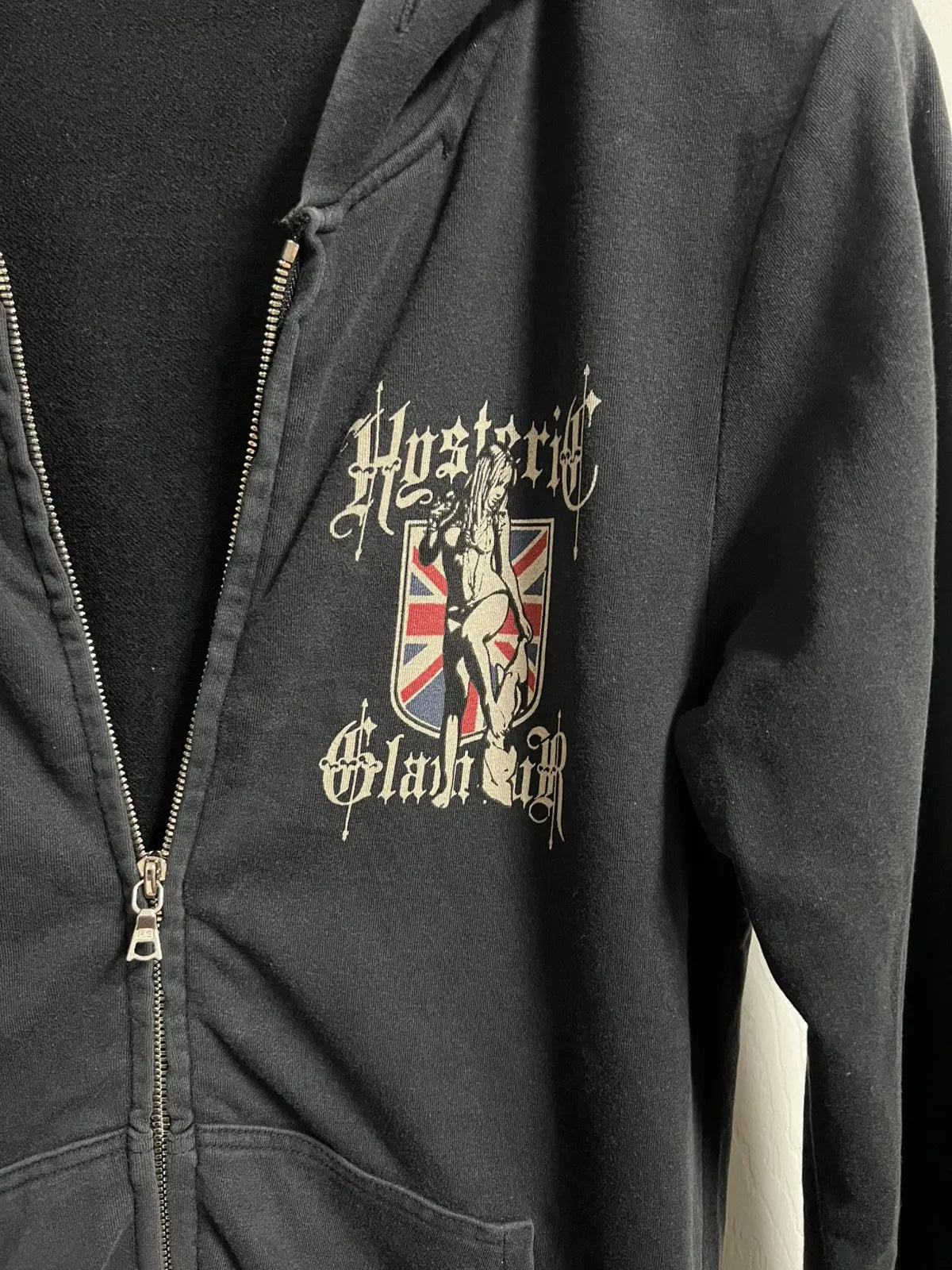 2000s Hysteric Glamour UK Girl Hurt Me Zip Hoodie