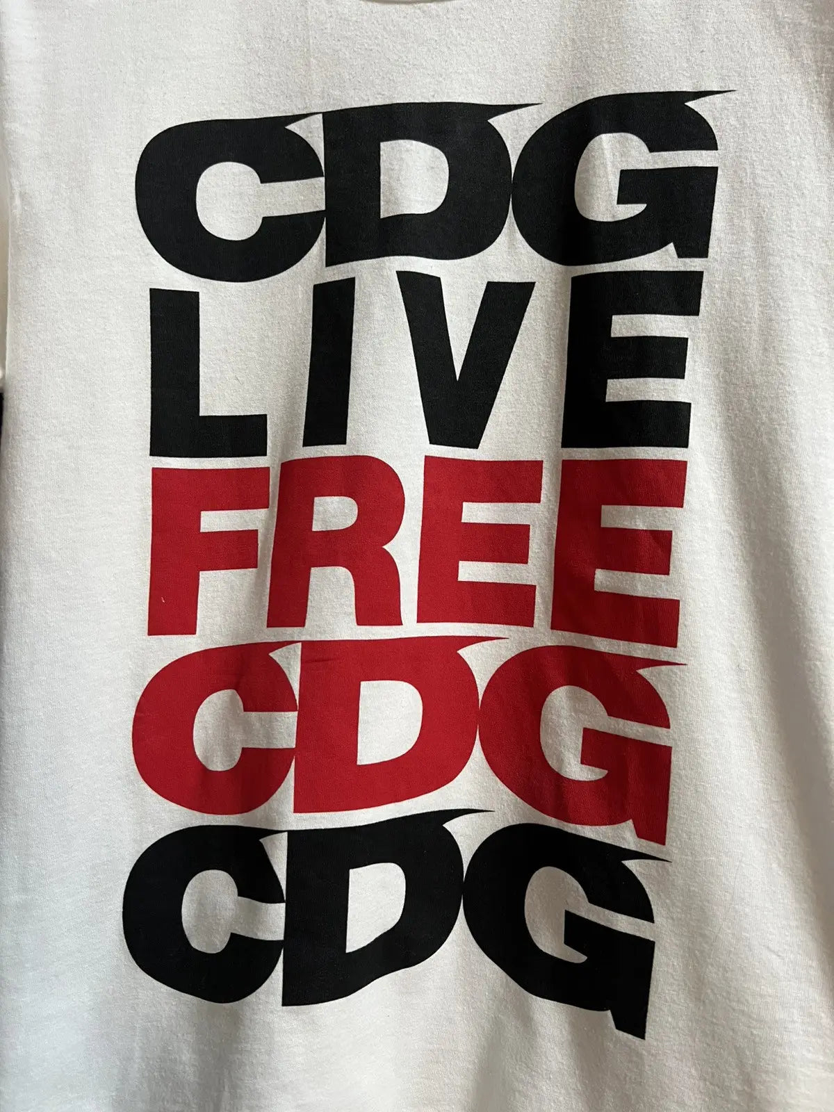 2010s Comme Des Garçons CDG LIVE FREE CDG Tee