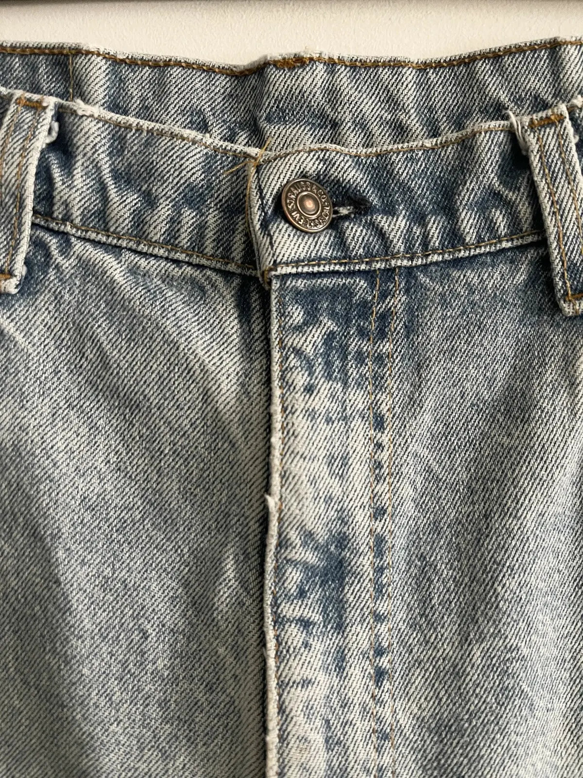 1980s Levi’s 501 Orange Tab Distresses Denim Jeans