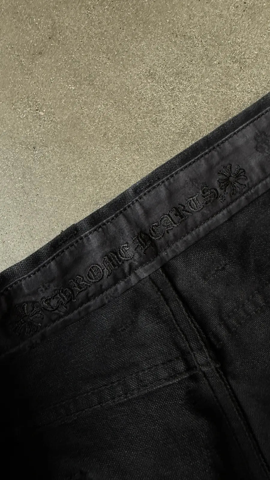 Chrome Hearts Flooded Back Patches Carpenter Pants