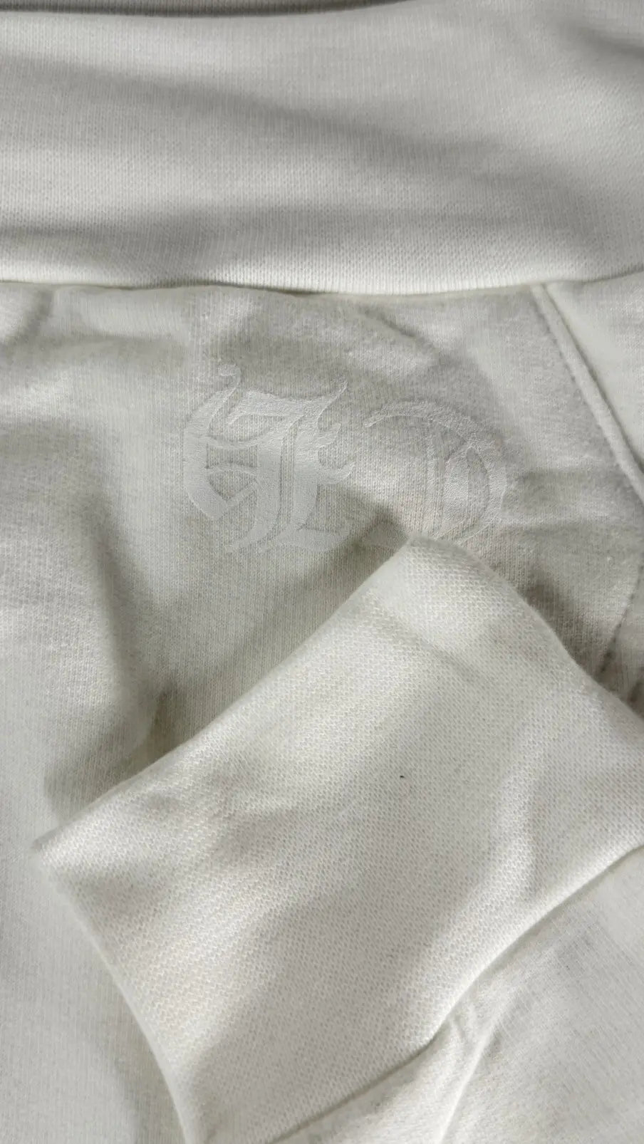 Chrome Hearts White Foil Hoodie Silver Scroll Script