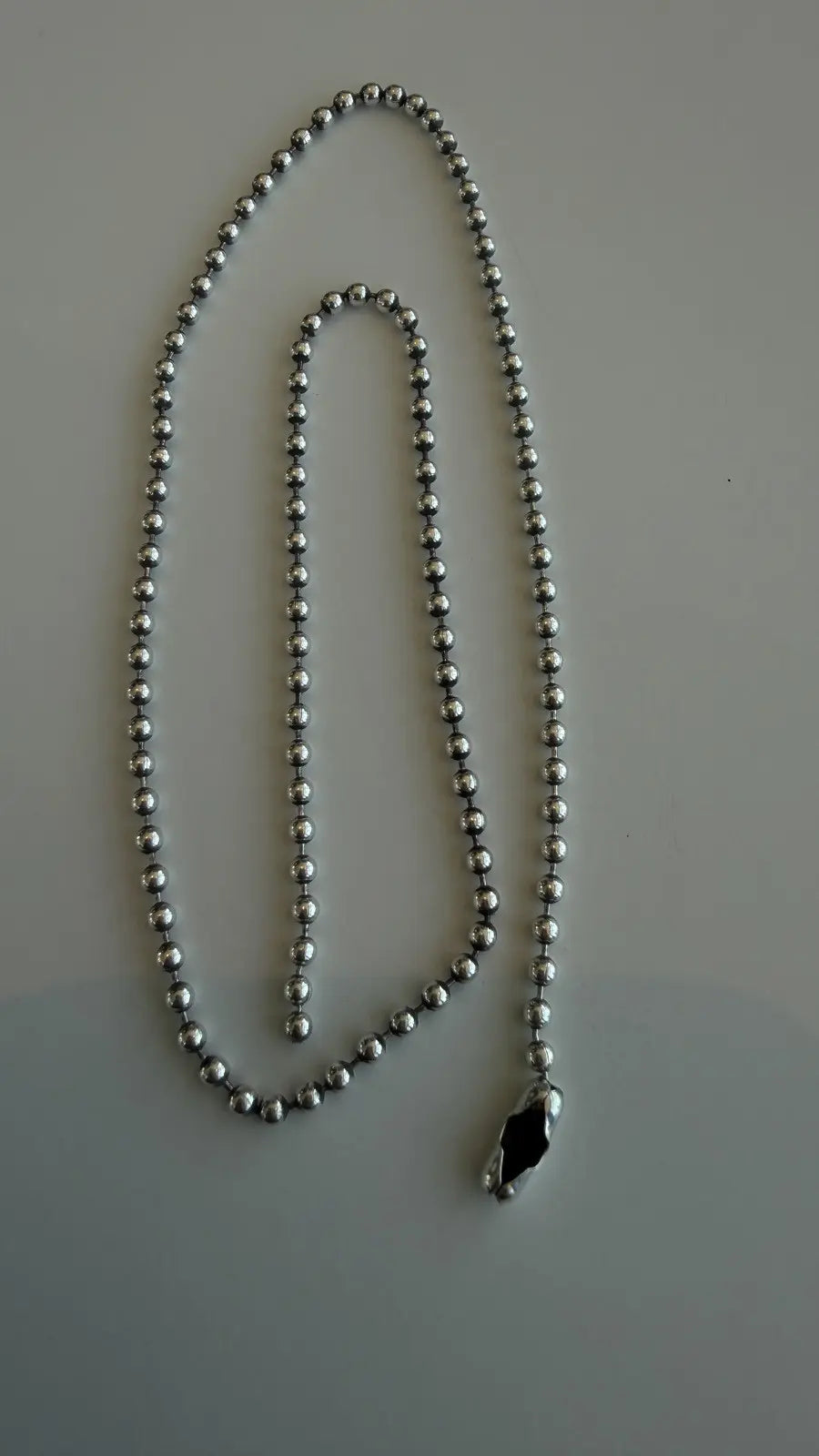 Chrome Hearts Sterling Silver Ball Chain Necklace Chrome Hearts