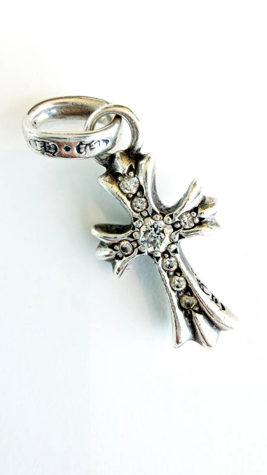Chrome Hearts Baby Fat Pave Diamond Cross Pendant Chrome Hearts