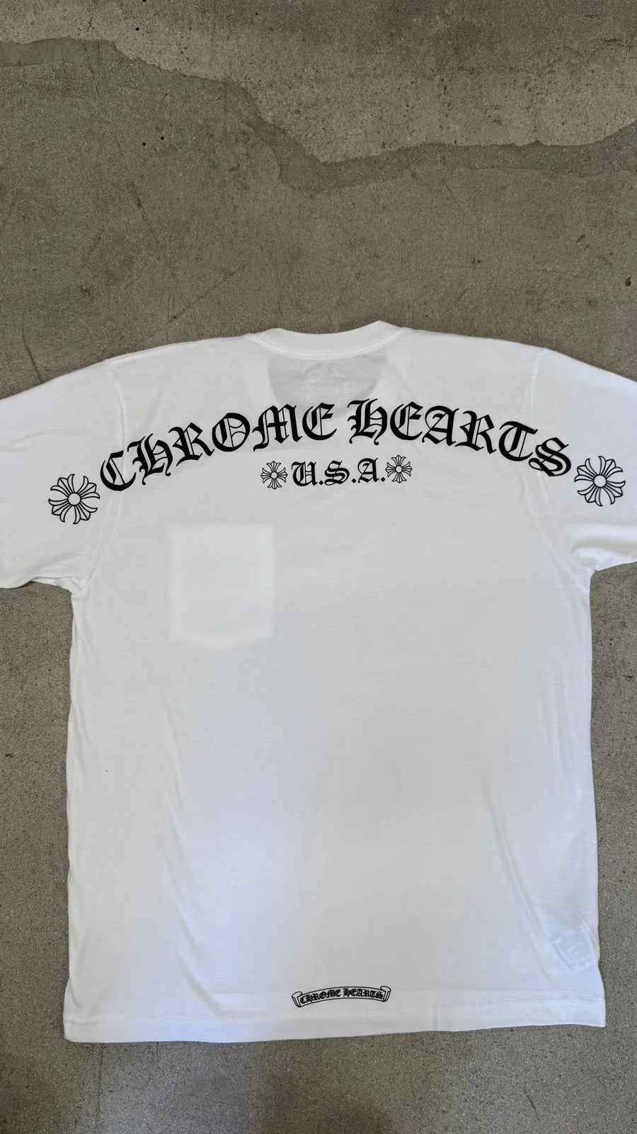 Chrome Hearts Shoulder Scripts Logo Pocket T-Shirt
