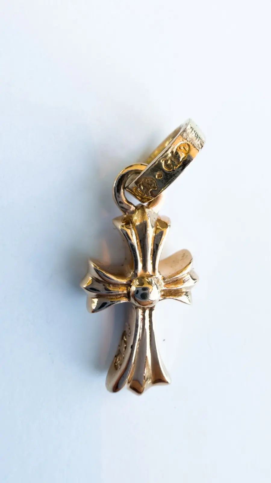 Chrome Hearts 22K Gold Baby Fat Cross Pendant Chrome Hearts