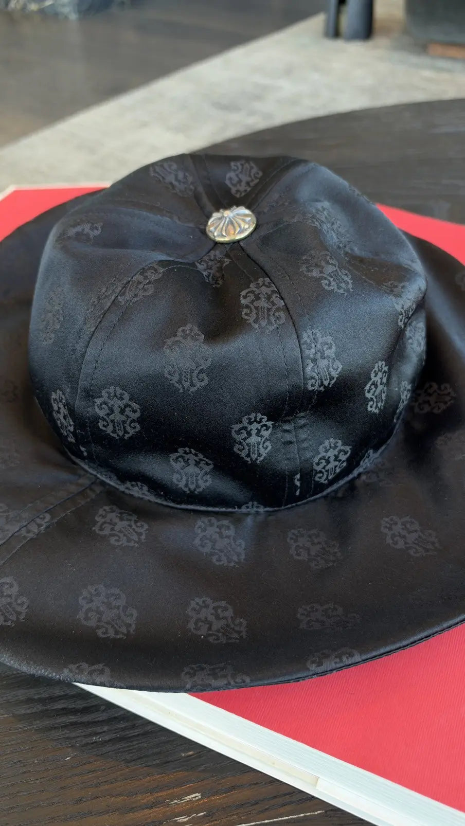 Chrome Hearts Satin Monogram Bucket Hat Chrome Hearts