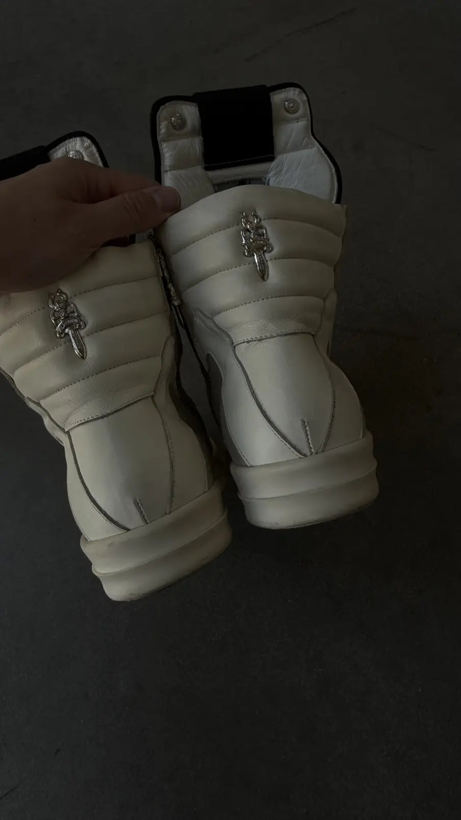 Chrome Hearts Rick Owens Geobasket Cream