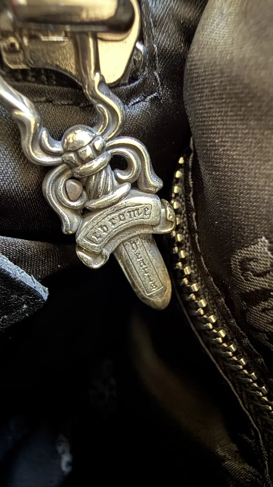 Chrome Hearts Silver Blue Dagger Chicken Nugget Bag